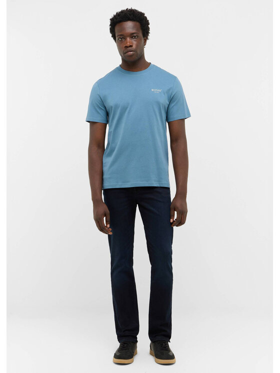 Mustang Mustang T-Shirt Style Austin Niebieski Regular Fit