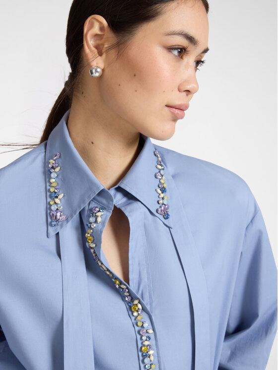 Elena Mirò Elena Mirò Blusa 2040Z000020N0F4 Turchese Regular Fit