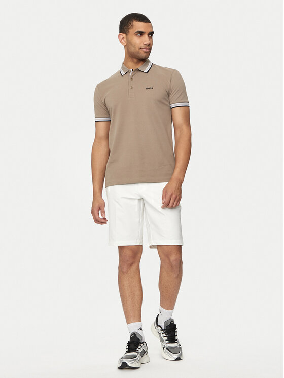 BOSS Boss Pantaloncini di tessuto S_Commuter 50504392 Bianco Slim Fit