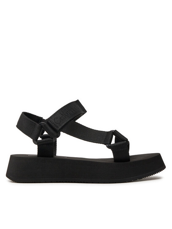 Calvin Klein Jeans Sandale Sandal Velcro Webbing In Mtl YW0YW01480 Crna