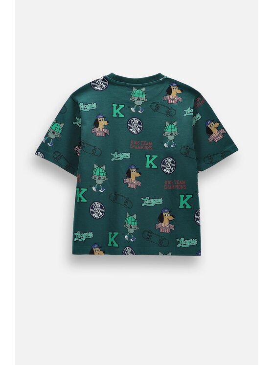 Coccodrillo Coccodrillo T-Shirt ZC6143206ABK-011 Zelená Regular Fit
