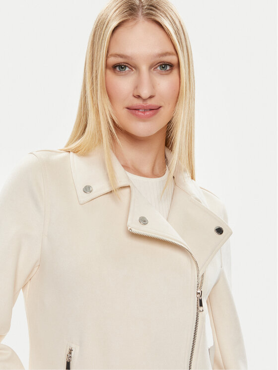 s.Oliver s.Oliver Куртка зі штучної шкіри 2141140 Écru Regular Fit
