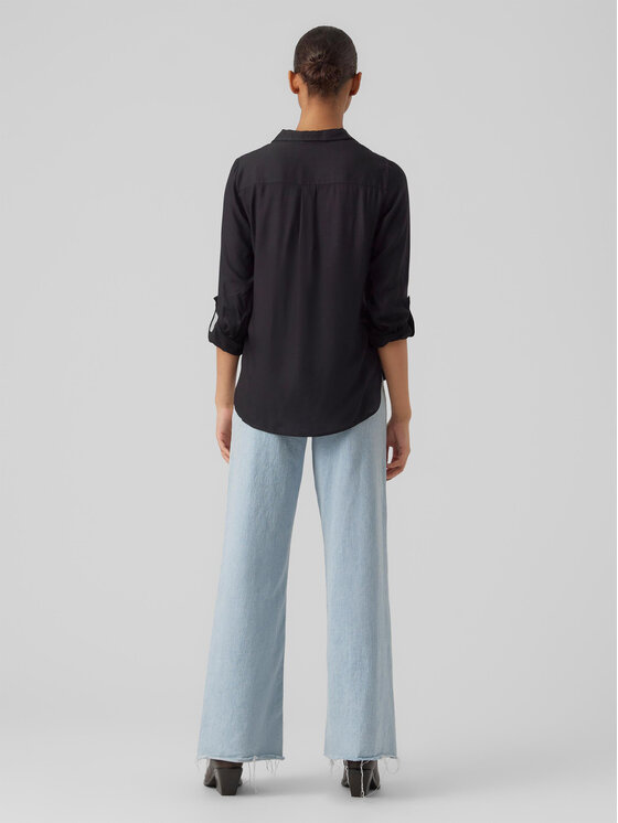 Vero Moda Vero Moda Camicia Bumpy 10275283 Nero Regular Fit