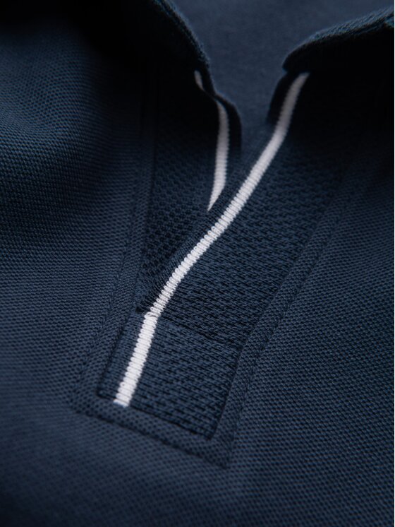 Ombre Ombre Polokošile OM-POSS-0110 Tmavomodrá Regular Fit