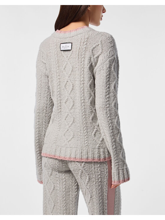 PHILIPP PLEIN PHILIPP PLEIN Sweter 27259 Beżowy Regular Fit