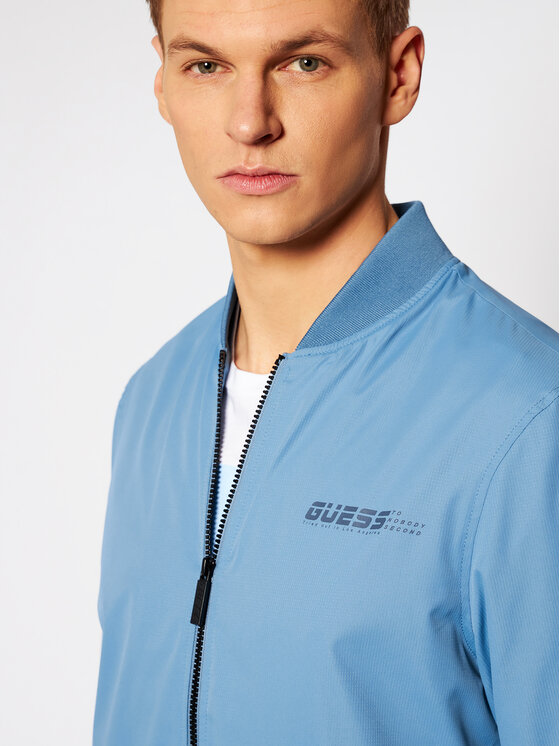Guess Bomber Bunda Fullzip U1ga00 Wo05g Modra Regular Fit Modivo Sk