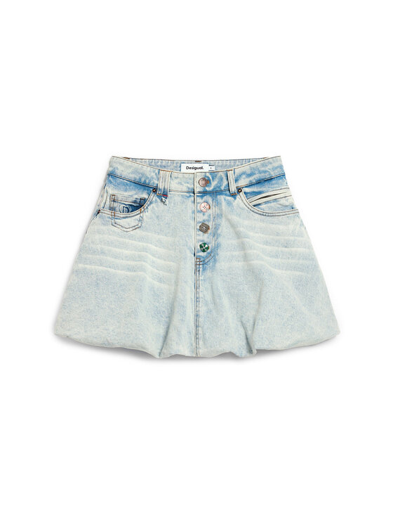 Desigual Desigual Fustă de blugi Fal Globo 26SWFD01 Albastru Regular Fit