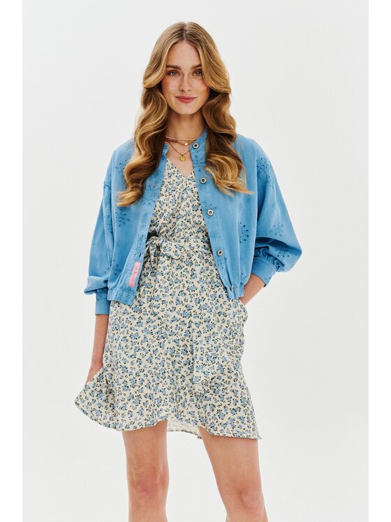 NAOKO NAOKO Prechodná bunda Dreamy Denim Modrá Regular Fit