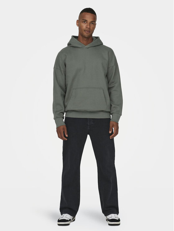 Only & Sons Only & Sons Bluza Dan 22026661 Zielony Relaxed Fit