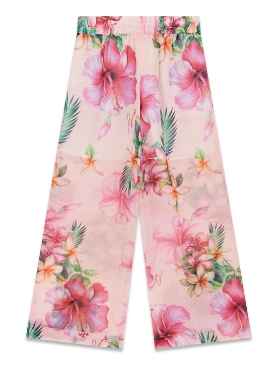 Guess Guess Hlače iz tkanine J6GB01 WA2T0 Roza Relaxed Fit