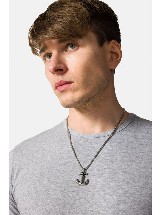 Lancerto Lancerto T-Shirt Zane TS073123000053 Szary Regular Fit