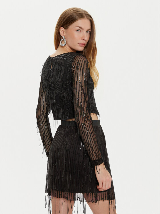 ONLY ONLY Palaidinė Spacy 15331803 Juoda Cropped Fit