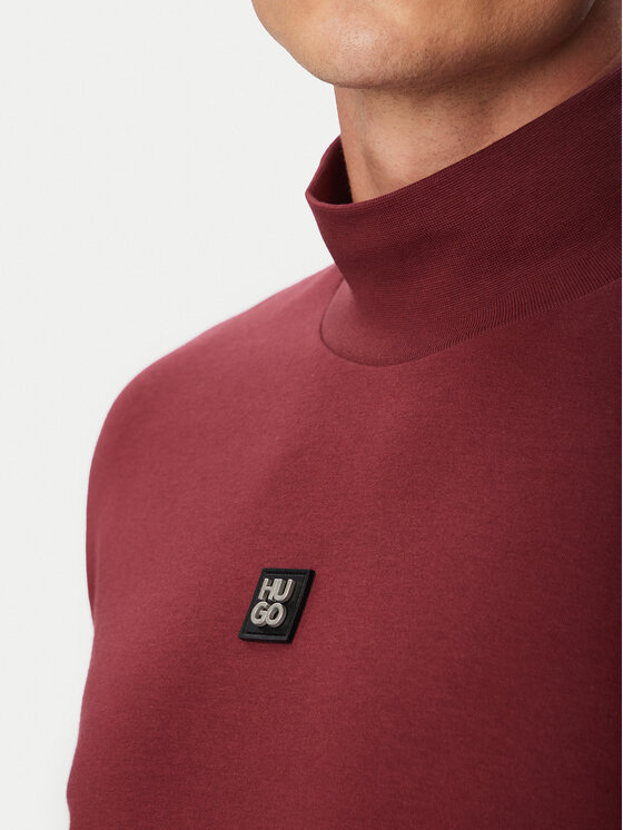 HUGO HUGO Majica z dolgimi rokavi Derytur 50567967 Bordo rdeča Regular Fit