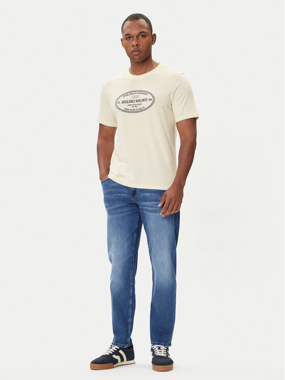 Jack&Jones Jack&Jones Tričko York 12283800 Écru Relaxed Fit