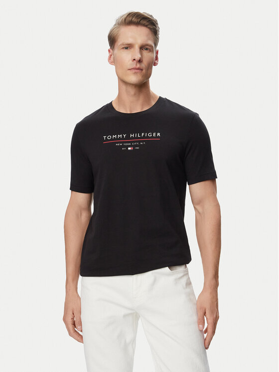 Tommy Hilfiger Tricou Brand Love MW0MW44359 Negru Regular Fit