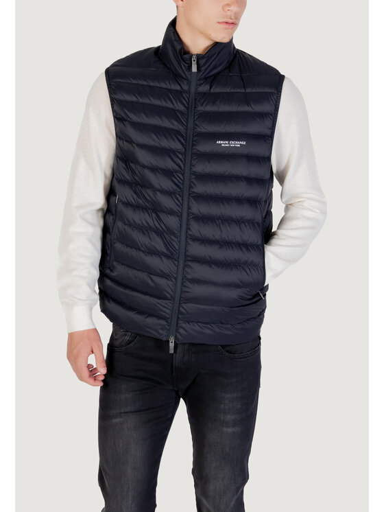 Armani Exchange Armani Exchange Smanicato DOWN WAISTCOAT Blu Casual Fit