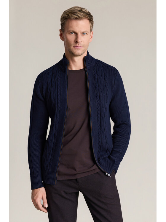 Lancerto Lancerto Sweter Jorund SW073226000079 Granatowy Regular Fit
