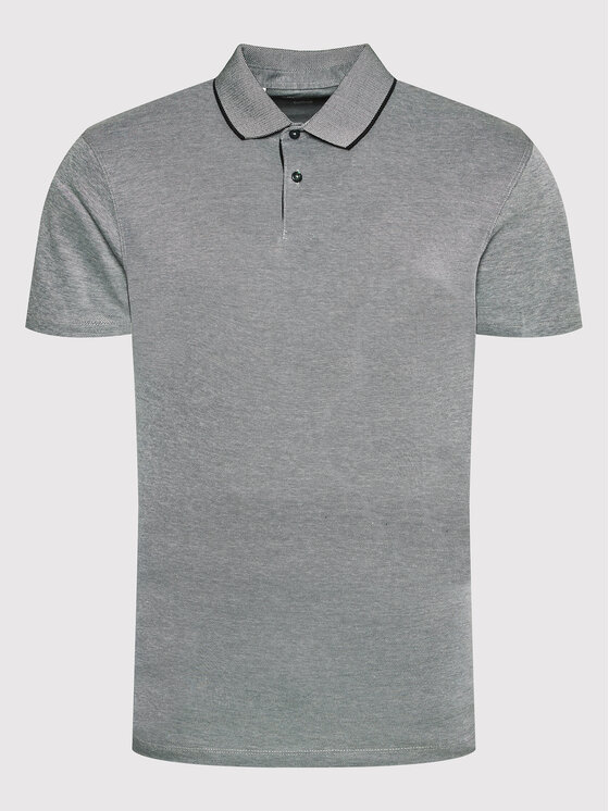 Selected Homme Selected Homme Polo Leroy 16082844 Szary Regular Fit