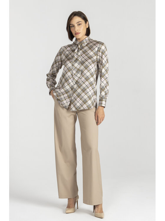 Deni Cler Milano Deni Cler Milano Koszula W-DC-1454-E5-E6-14-1 Beżowy Regular Fit