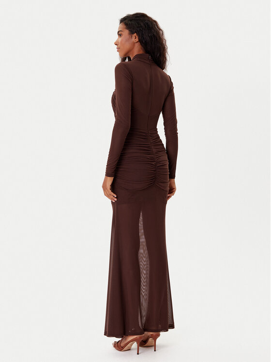 Bardot Bardot Večerna obleka Veria 59987DB Rjava Regular Fit