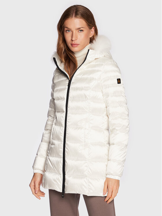 RefrigiWear RefrigiWear Pehelykabát Mead W98101 RA0035 Fehér Slim Fit