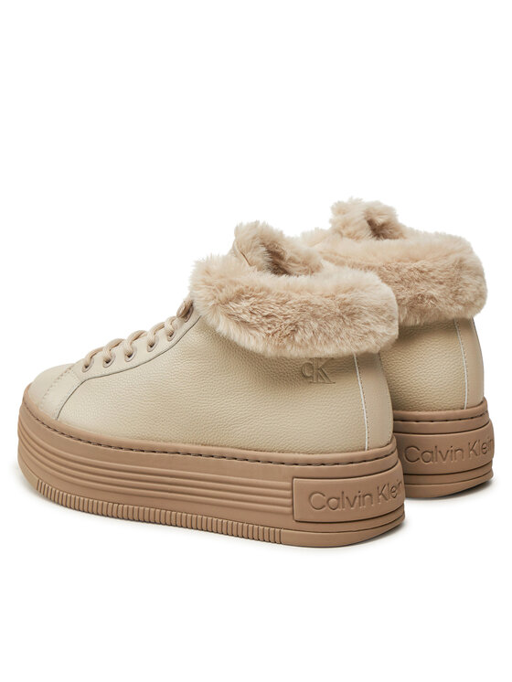 Calvin Klein Jeans Calvin Klein Jeans Ботильйони Bold Platf Low Laceup Mg YW0YW01590 Бежевий