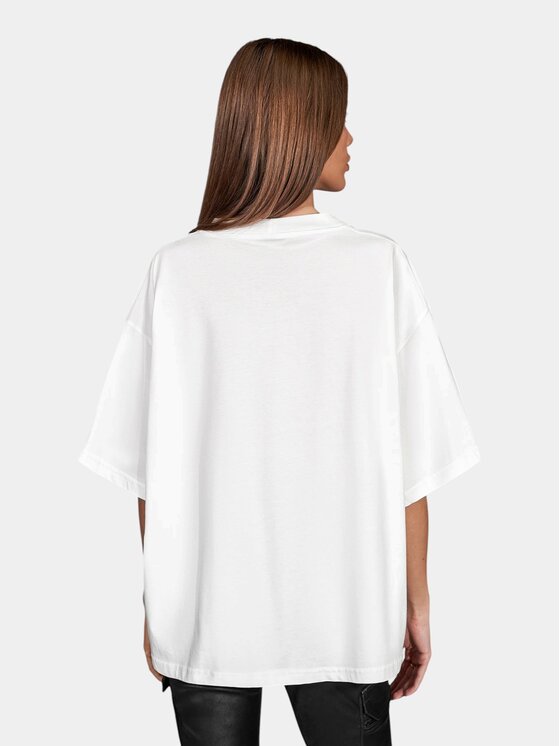 MADE BY SOCIETY MADE BY SOCIETY T-Shirt PSYCHO - T28031 Biały Basic Fit