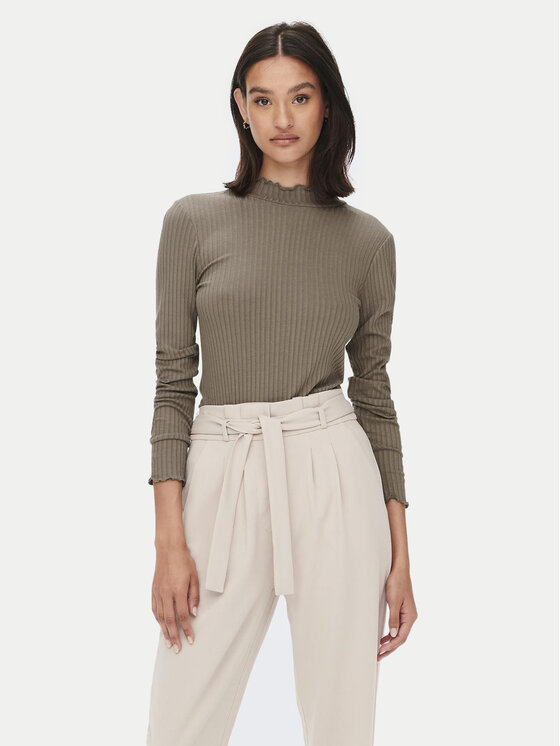JDY JDY Majica Fransiska 15228065 Smeđa Slim Fit
