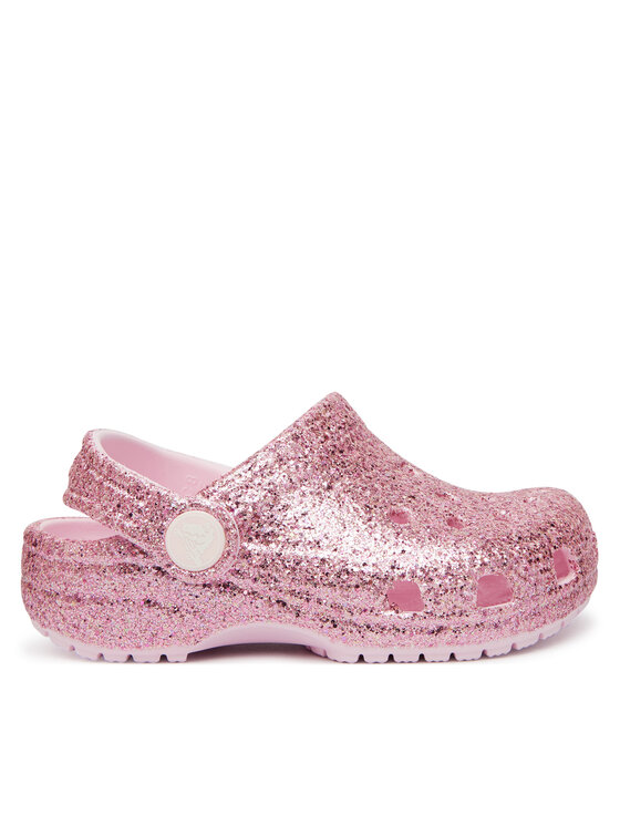 Crocs Şlapi Classic Chunky Glitter Clog T 211940 Roz