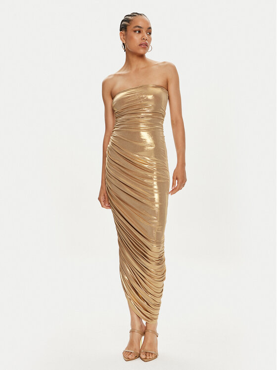 NORMA KAMALI NORMA KAMALI Abendkleid ST1243LMD46008 Goldfarben Slim Fit