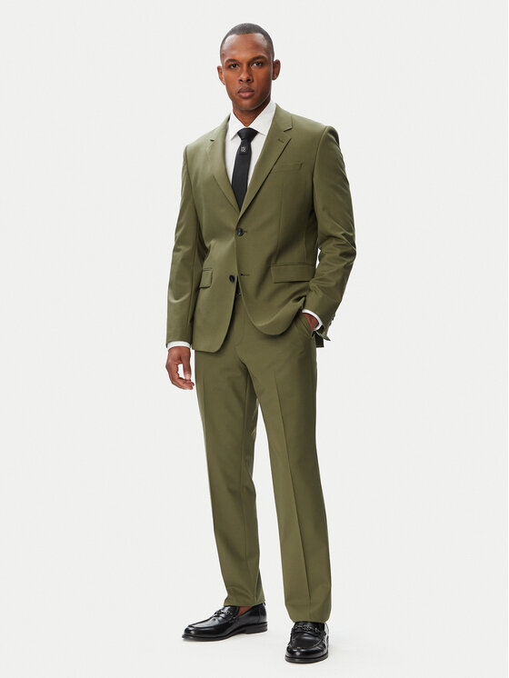 HUGO Costum Henry-Getlin253X 50567894 Verde închis Slim Fit