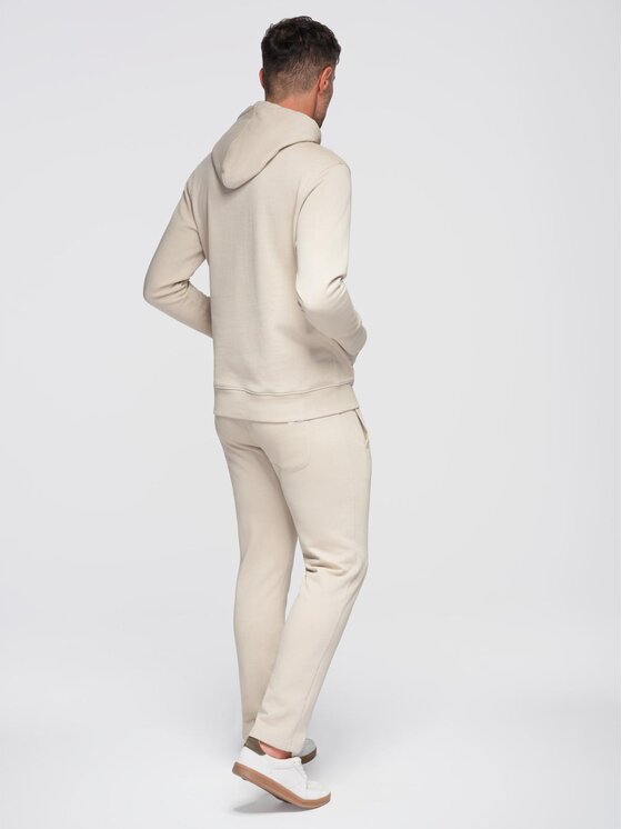 Ombre Ombre Komplet dresowy Z120 Beżowy Regular Fit