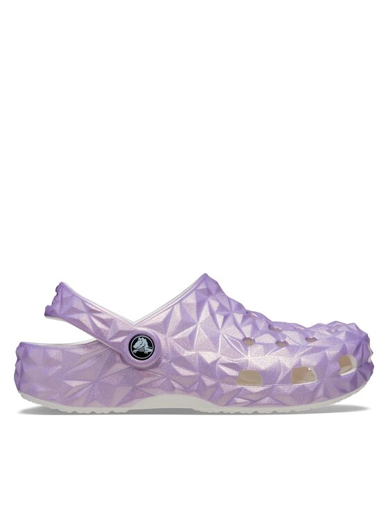 Şlapi Crocs Classic Iridescent Geo Clog Kids 209693 Alb