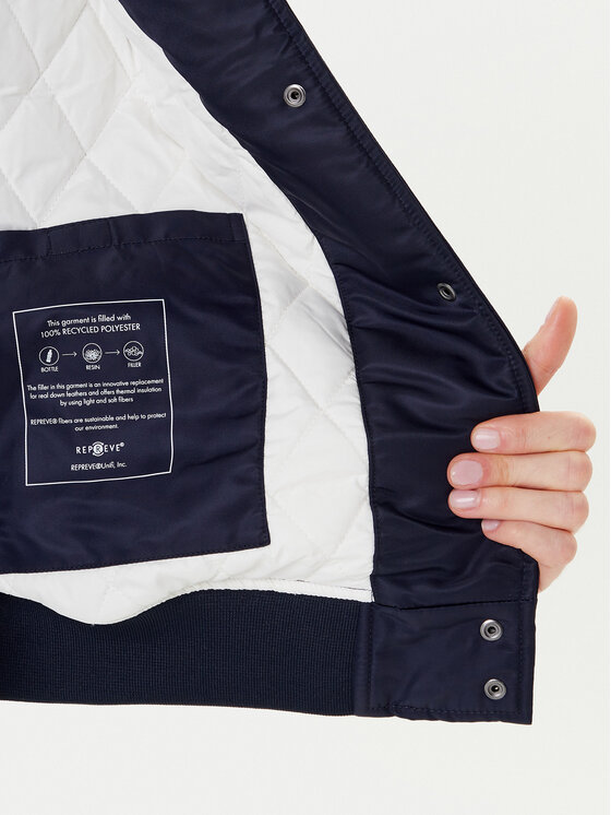 Guess Jeans Guess Jeans Kurtka bomber W5YL15 WHAA2 Granatowy Regular Fit