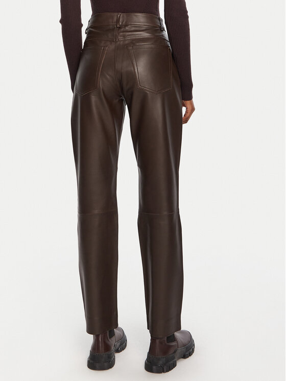 Marella Marella Lederhose Doroty 2523436014 Braun Straight Fit