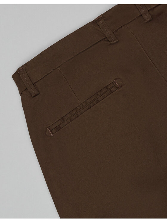 Borgio Borgio Chinosy sagliano Brązowy Slim Fit