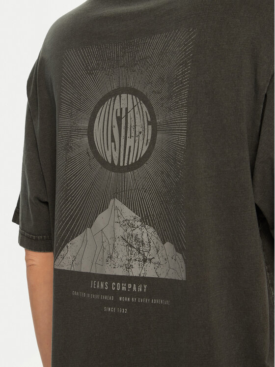 Mustang Mustang T-shirt Welby 1015943 Grigio Oversize