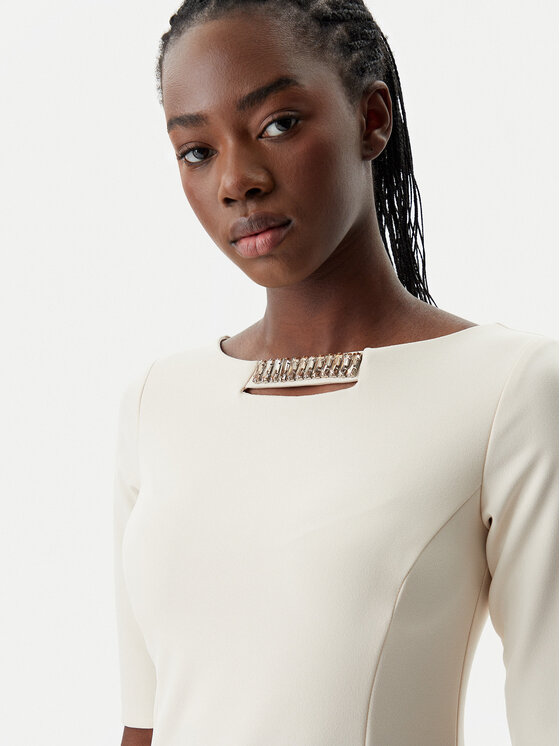 Rinascimento Rinascimento Coctailkleid CFC0122958003 Beige Regular Fit