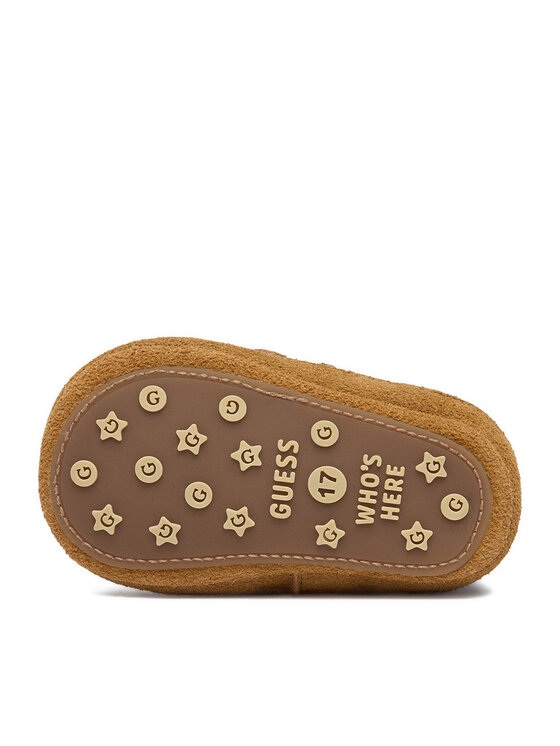 Guess Guess Mehki čeveljčki za dojenčke CEO-CM251231-1 Svetlo rjava