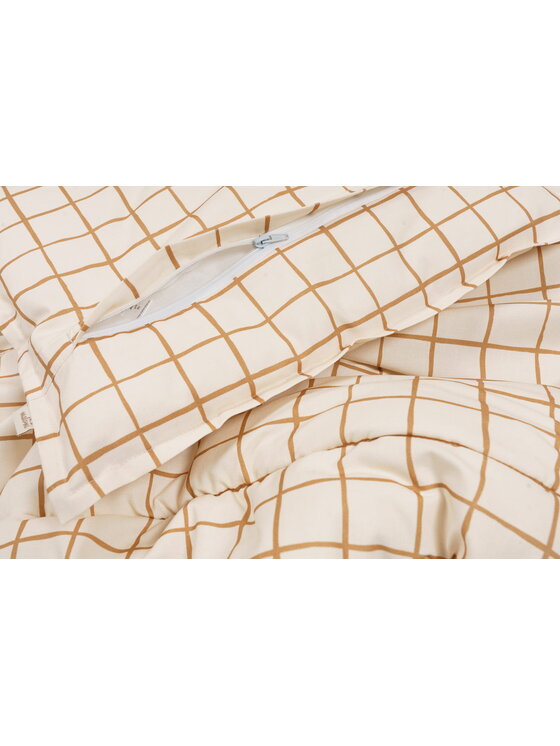 Malomi Malomi Komplet pościeli bedding_set_camel_check Beżowy