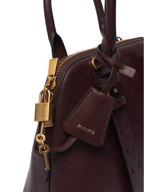 PINKO PINKO Borsetta Bowling Bag Medium AI 25-26 PLTT 105906 A0QO Bordeaux
