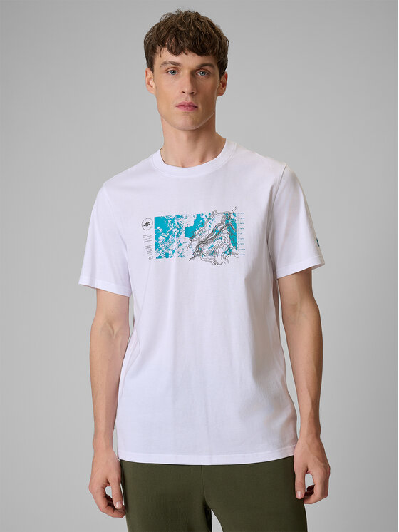 4F 4F T-Shirt TREKKING Biały Regular Fit