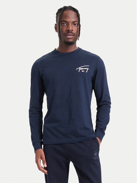 Tommy Jeans Tommy Jeans Longsleeve DM0DM23546 Blu scuro Slim Fit