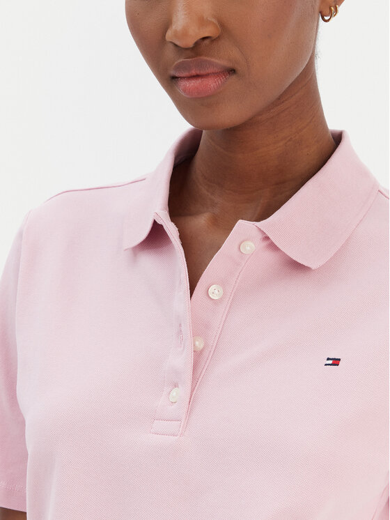 Tommy Hilfiger Tommy Hilfiger Polo 1985 WW0WW43224 Różowy Regular Fit