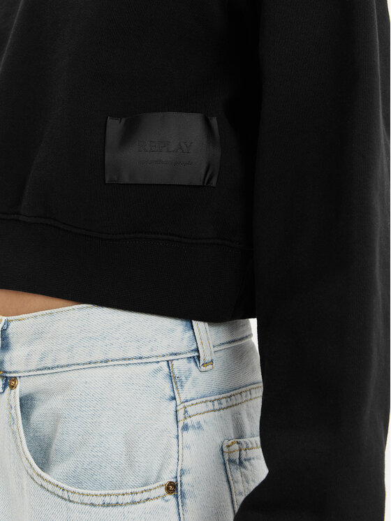 REPLAY Replay Bluză W3104B.000.23650P Negru Regular Fit