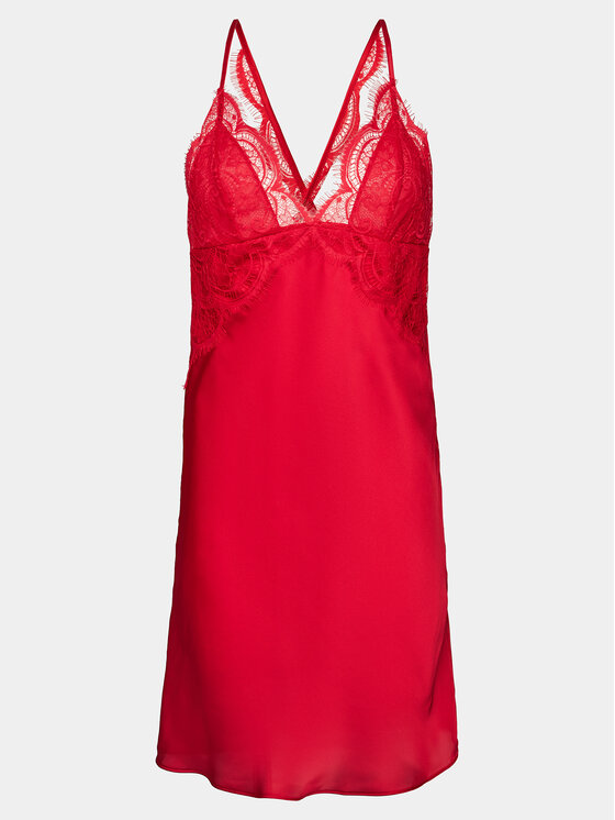 Hunkemöller Hunkemöller Nočna srajca Aldana 204996 Rdeča Regular Fit