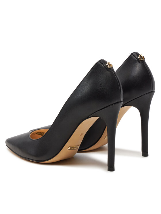 Guess Guess Pantofi cu toc subțire Gabben FLTGAB LEA08 Negru