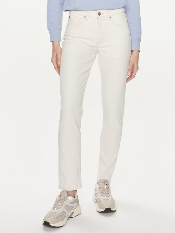 Lee Džínsy Rider 112349001 Biela Straight Fit