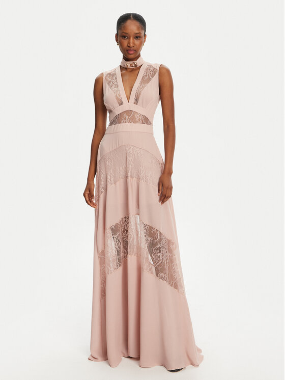 Babylon Babylon Večerní šaty EL0731 Růžová Regular Fit