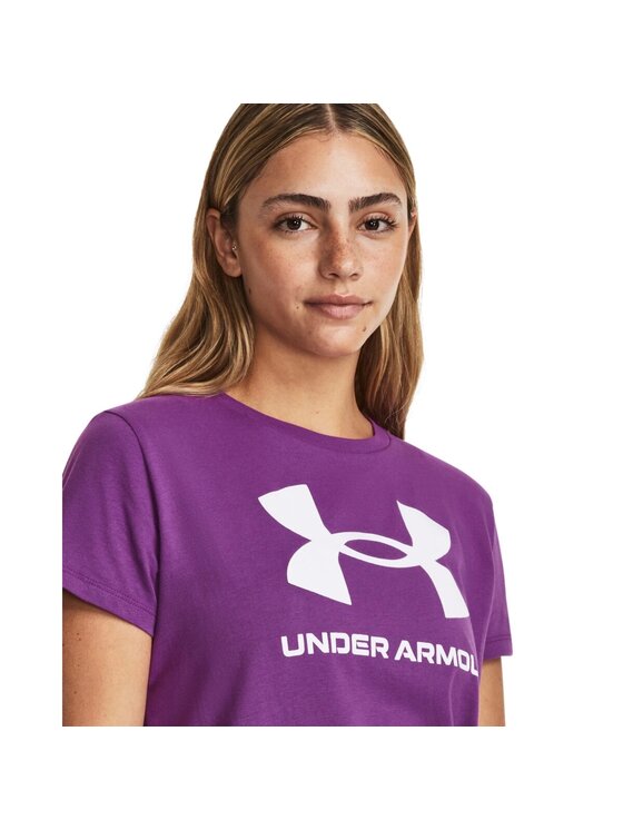 Under Armour Under Armour Tričko SPORTSTYLE LOGO SS Fialová Regular Fit